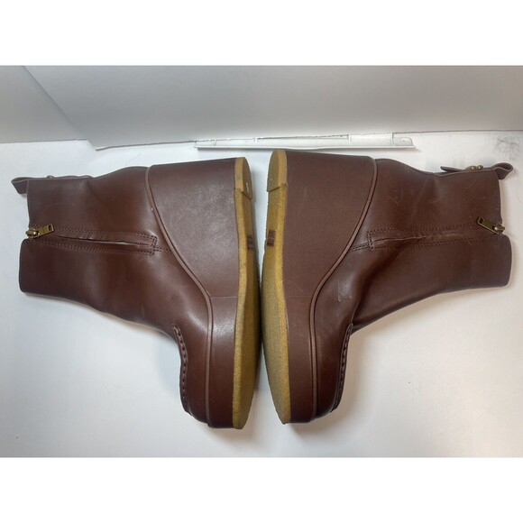 Coach Leather Brady Bootie In Walnut Brown Sz 8.5 New - Picture 3 of 11